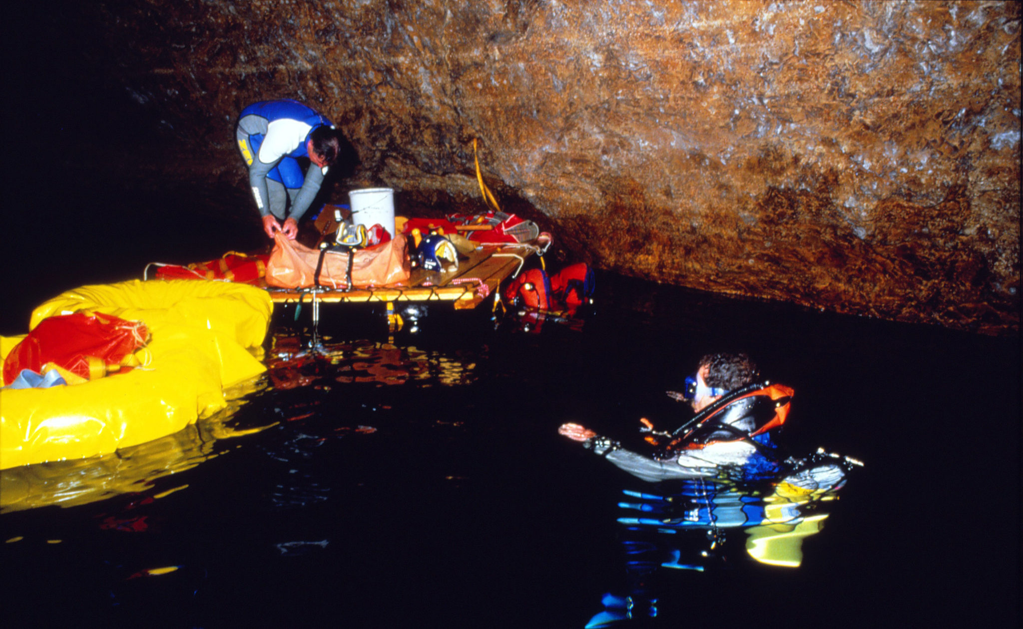 Underwater in Dragon's Breath Cave - Underwater Video